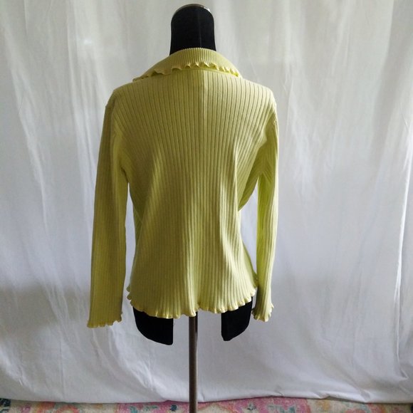 Chartreuse Lizzie McGuire Style Y2K Cardigan Emma James - Picture 2 of 3